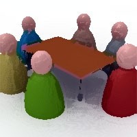 Folk rundt om et bord